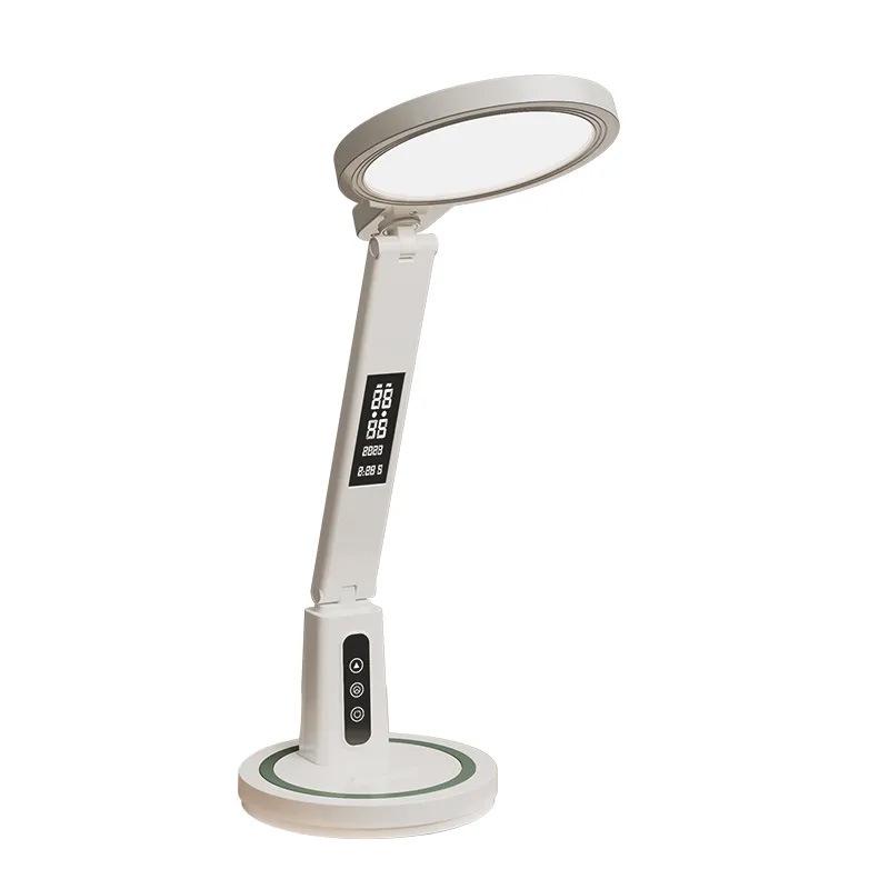 LED Desk Lamp: Eye Protection, Bedside & Study Light for College Dorm; Night Light with Charging & Timer; Compact & Stylish Design