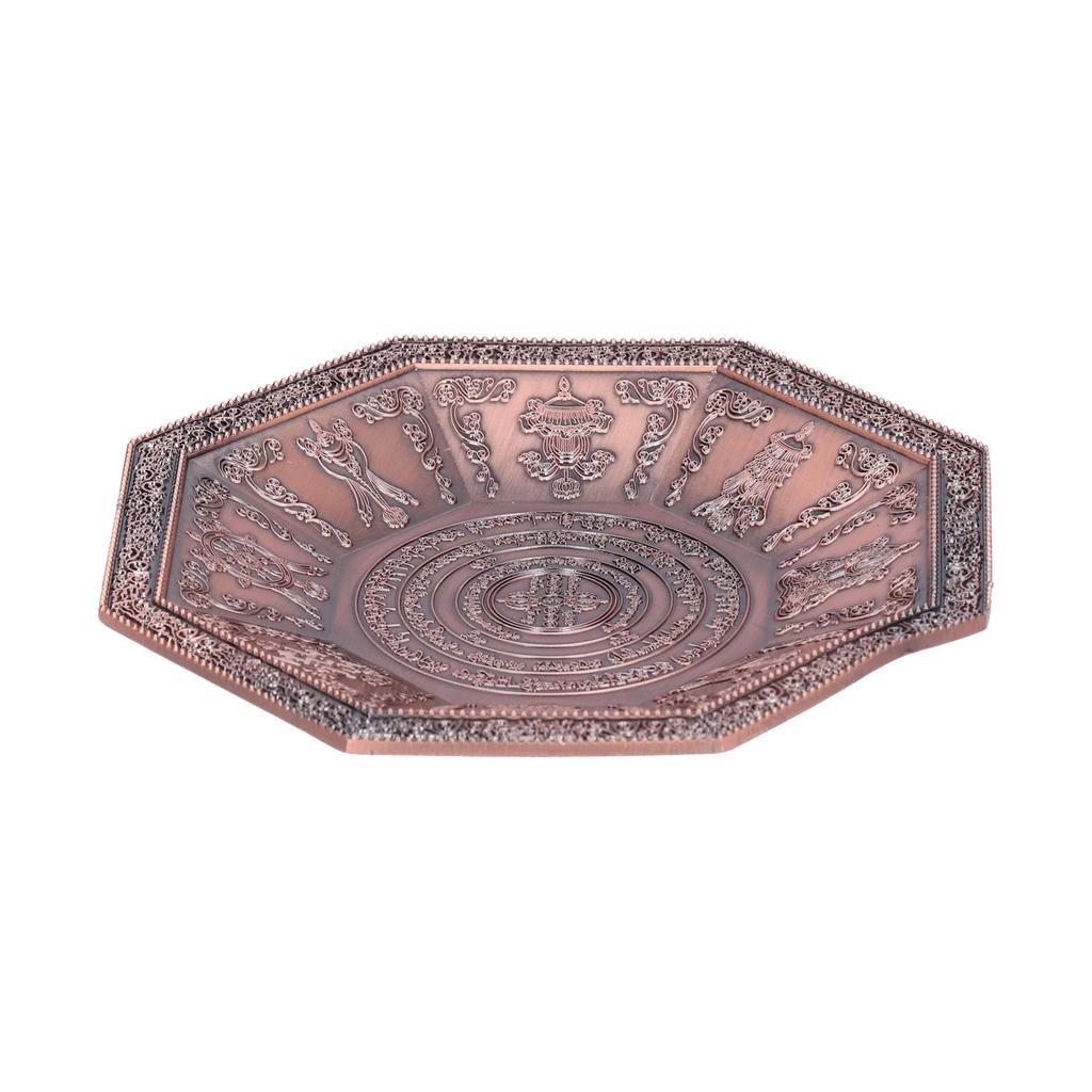 Achteckige Brennschale Buddhistische Schriften 8 Glückssymbole Feuer Opfergefäß Buddhistisch