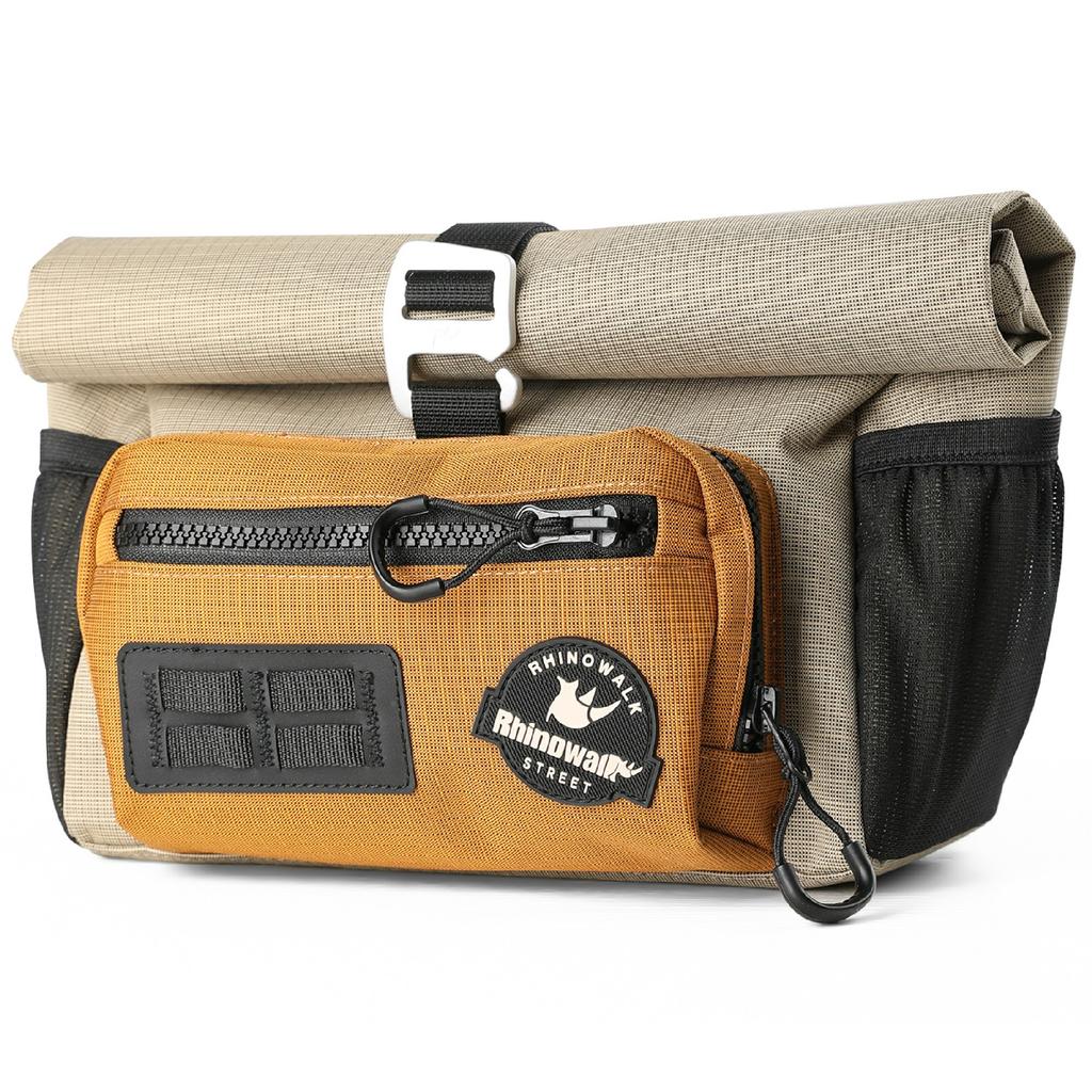 RHINOWALK BCT0201 Geantă Impermeabilă de Ghidon pentru Bicicletă 4L Eliberare Rapidă Geantă Coș Tub Frontal