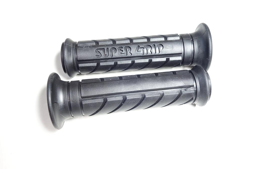 SUPERGRIP SG251 Custom Motorcycle Grip, End: Through, Black, Total Length 5.1 Inches (130 Mm), Bar End Cap Included