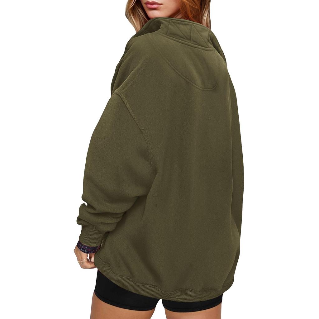 Women's Casual Loose Fit Long Sleeve Color Hoodie with Pockets for Everyday Wear