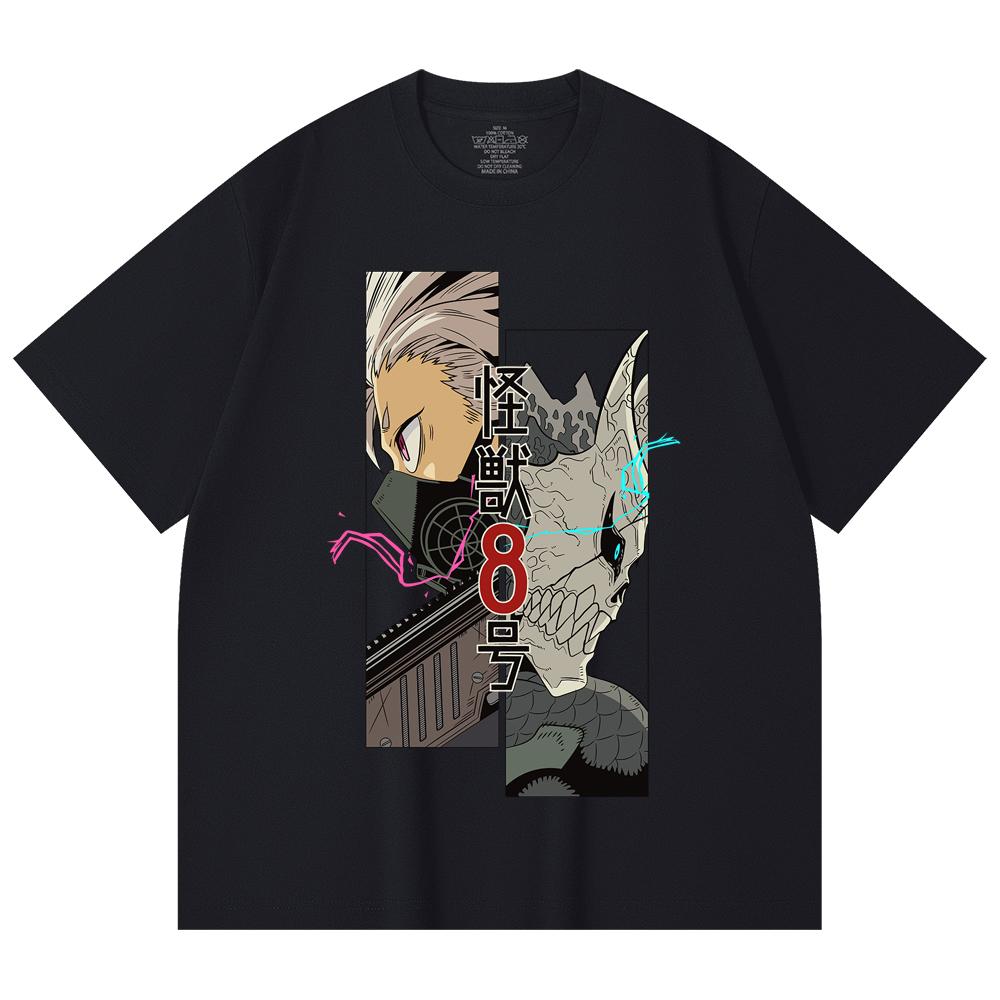 230 Gsm 100% Cotton Kaiju No 8 V17 Print Unisex Heavy Cotton T Shirt