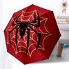 Spider-Man Web Logo Circular Wall Art Print Umbrella, Cute Umbrella with Cute Design, Portable 3-Fold Compact Umbrella for Men & Women, Valentine's Da
