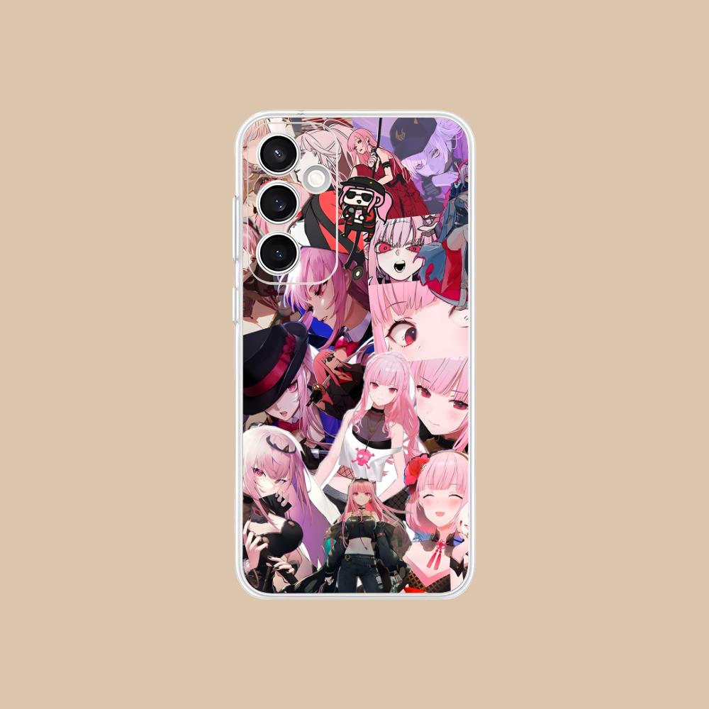 Holo Mori Calliope Clear Mobile Phone Case for Samsung Galaxy S25 S24 S23 S22 S21Plus FE Ultra Colorful Cover