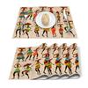 2/4/6pcs Set Table Mats Ethnic African Women Printed Linen Table Napkin Kitchen Accessories Home Party Decorative Placemats