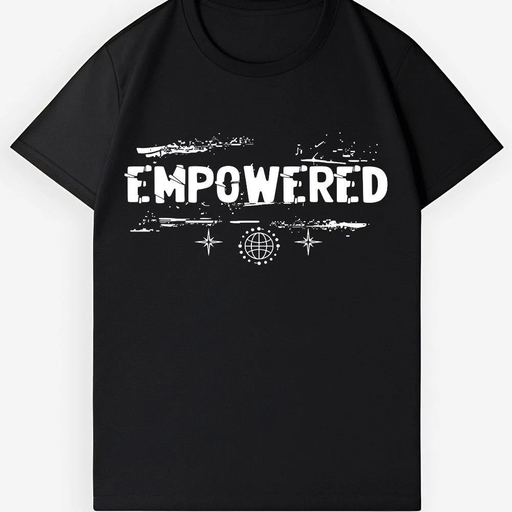 Unisex T-Shirt Empowered Distressed Graphic Feminist Streetwear Casual Tee S