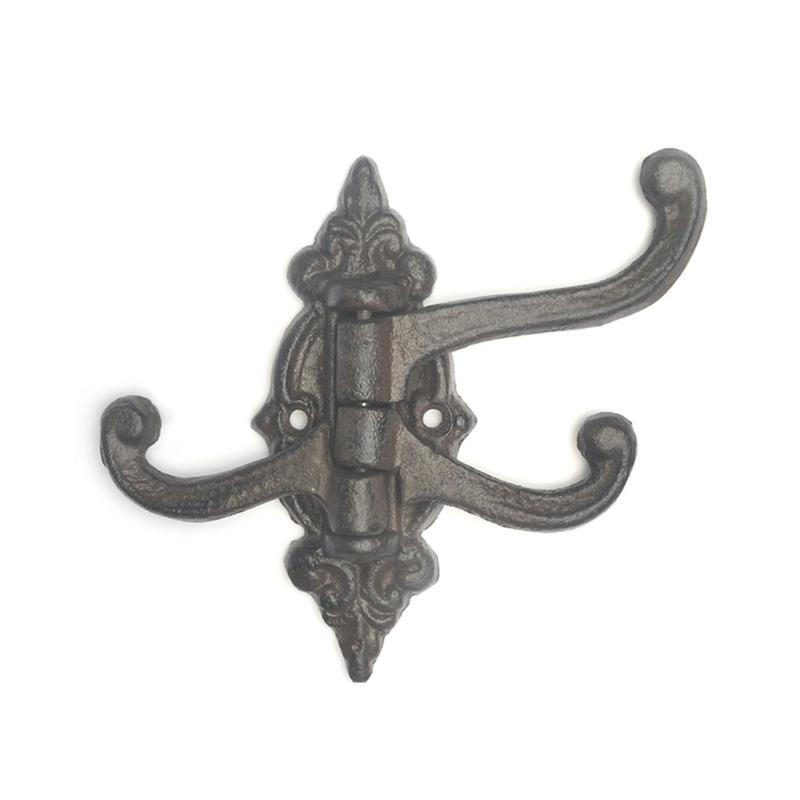 Flexible Position Cast Iron Wall Mount Hook Adjustable Arms Decoration For Home Decors And Practical Use