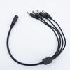 40cm Wire DC 12v 1 Female To 4 Way Male Plug DC Power Supply Cable Splitter Extend Adapter 5.5mmx 2.1mm Connector 12V-24V