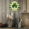 Metal Wall Art Clover 2D Glitter Saint Patrick Gift Home Decor