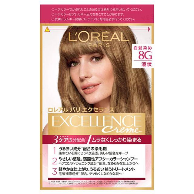 L Oreal Paris Крем-краска для волос Excellence 8G Яркий каштановый 1 Set
