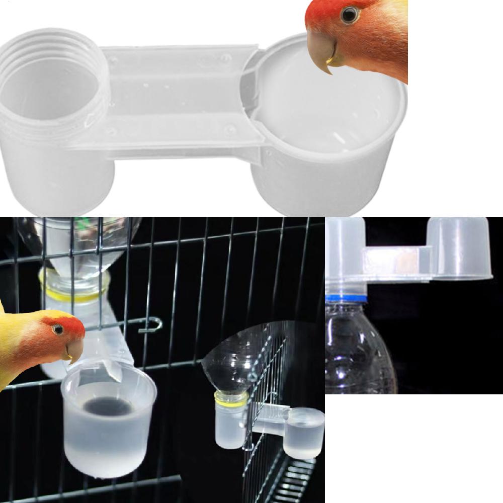 Plastikowy Poidło Karmnik dla Ptaków Domowych Butelka na Wodę Kubek Kot Kurczak Gołąb Papuga Chomik Podwójna Dysza Prowadnik Wody Do Ogrodu Rodzinnego