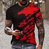 New Summer Fashion Men's 3D Printing Graffiti Pattern Loose T-Shirt Street Trendy Casual Short-Sleeved Oversized Male Clothing