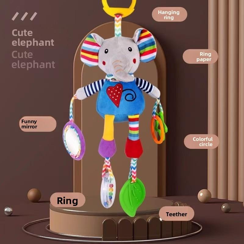 Beili Baby Stroller Plush Rattle Car Charm With Wind Chimes For Infant Comfort