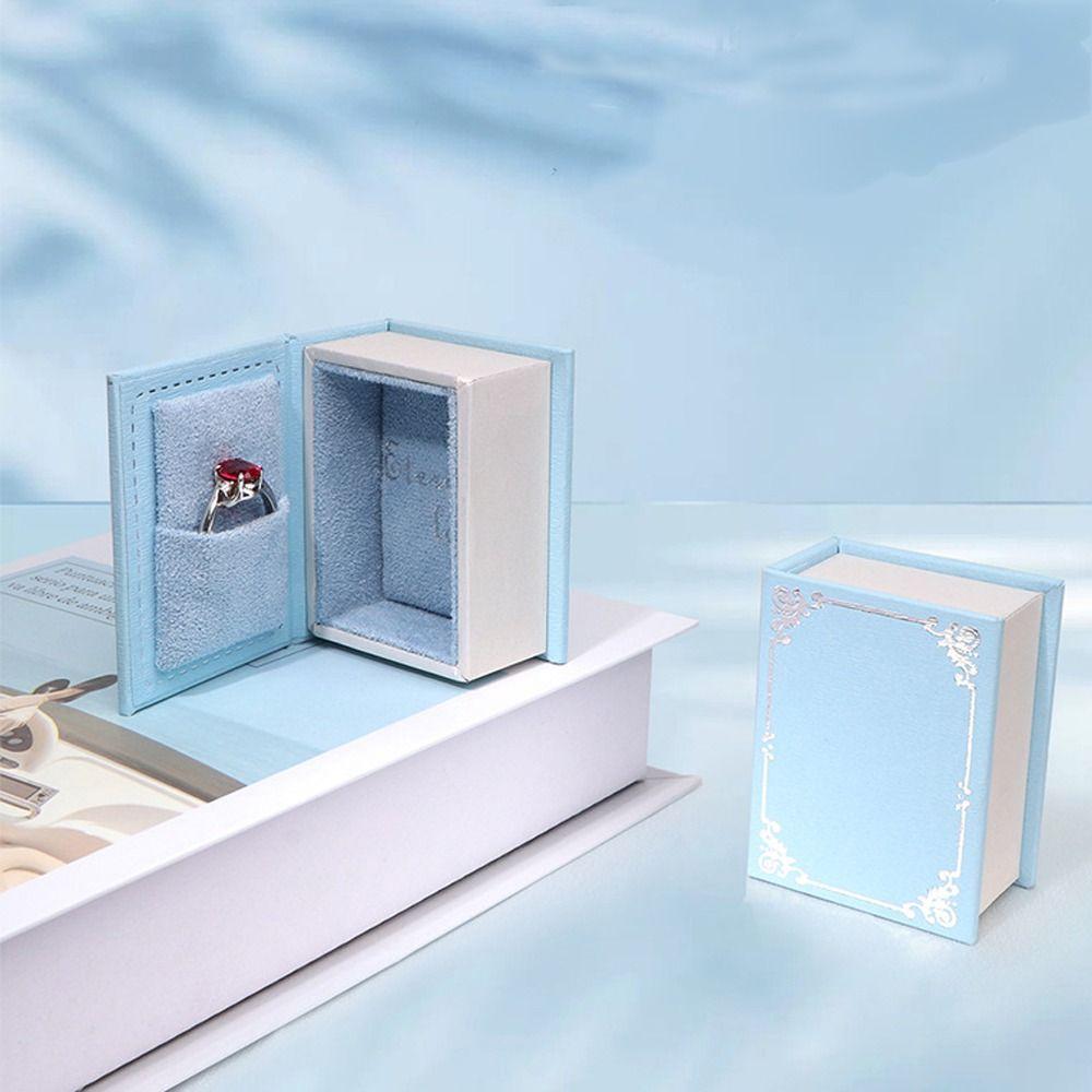 Flip Lid Ring Box Retro Jewelry Gift Storage Box New Ring Holder