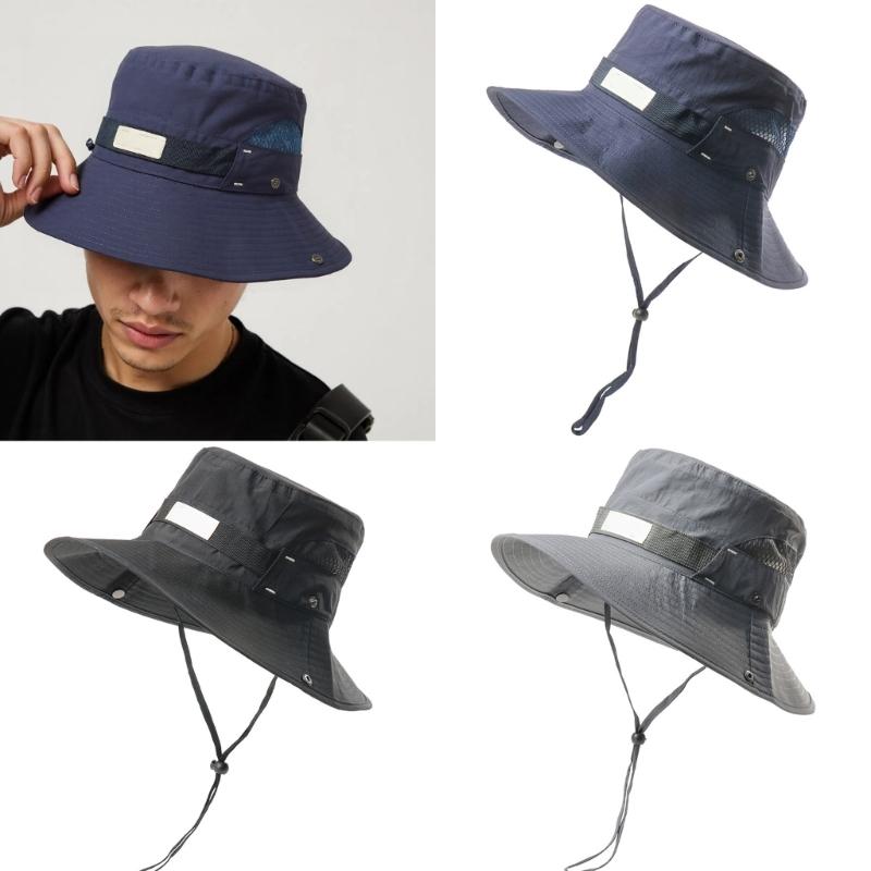 Breathable Fisherman Hat with Sun Protections Foldable Bucket Hat for Hiking and Camping Outdoor Activity Headwear