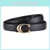 Premium Pu Leather Women Belt With Alphabet Alloy Closure For Casual Office Or