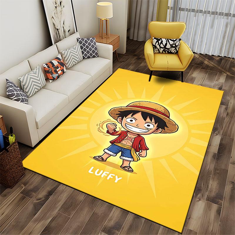 Cartoon Pirate Luffy Carpet suitable as a non-slip mat for the living room or bedroom sofa
