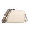 Real cowhide box wrap pebbled square shoulder crossbody bag