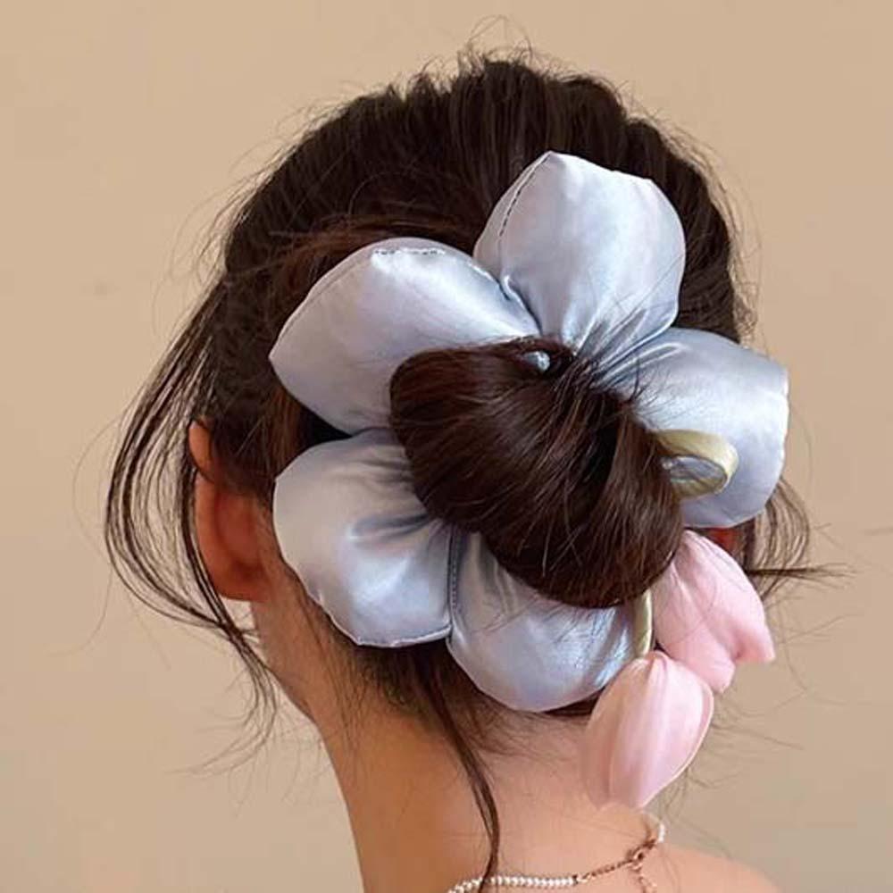 Elastic Flower Scrunchies Oversize Exaggerated Hair Ring Fashion Tulip Big Hair Rope Women