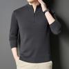 Men Half High Collar Zipper Warm Knitted Pullover Sweater