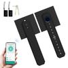 Smart Fingerprint   5 in 1 Keyless Entry Biometric Lock with APP Control Password Keypad IC Card Auto Lock for   Apartment