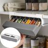 Self-adhesive Seasoning Box Storage Rack Wall-mounted Spice Organizer Kitchen Spice Rack