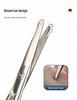 4-Piece Stainless Steel Grooming Set: Nail Clippers, Round Head Nose Hair Trimmer, Ear Pick, In a Gift Iron Box