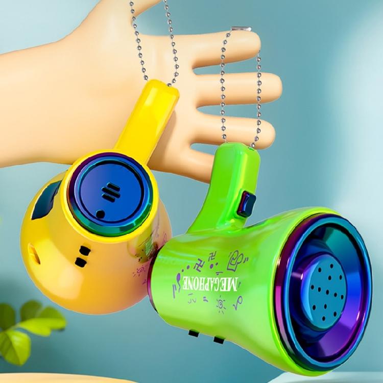 Kleiner Stimmveränderer Megafon Lautsprecher mit Aufnahmemikrofon Musikalische Trompete Spielzeug Megafon Schlüsselanhänger Zubehör