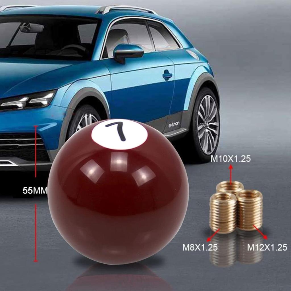 RYANSTAR Shifter 7 Ball Billiard Pool  Shift Knob Universal Stick Shifter Knobs for Car SUV Bus Truck