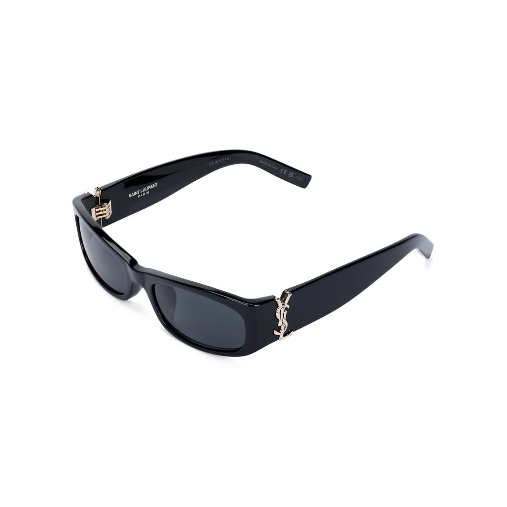 Saint Laurent Wide Leg Design Acetate Rectangular Sunglasses Women sunglasses Black SLM152F-001