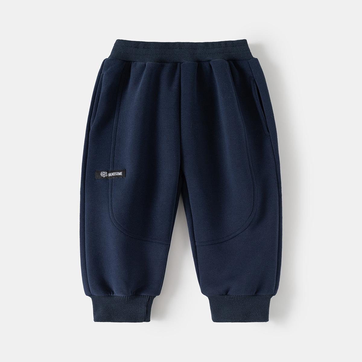 Spring trend children s clothing boys  pants new children s sweatpants baby sports trousers boys  children s clothing 90cm темно-синий
