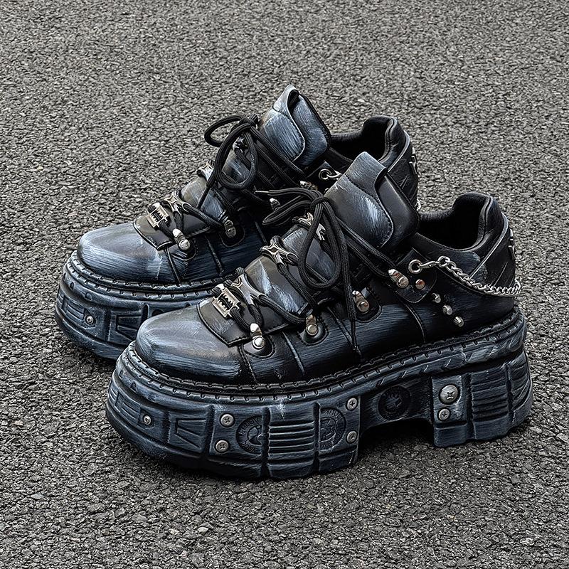 Platform shoes high street American men's shoes metal punk style retro niche design fried street fashion shoes tide 561204-J