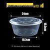 Handun Round Disposable Food Containers with Domed Lids, 3500ml (90 Sets)