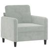 3 Piece Sofa Set Light Grey Velvet