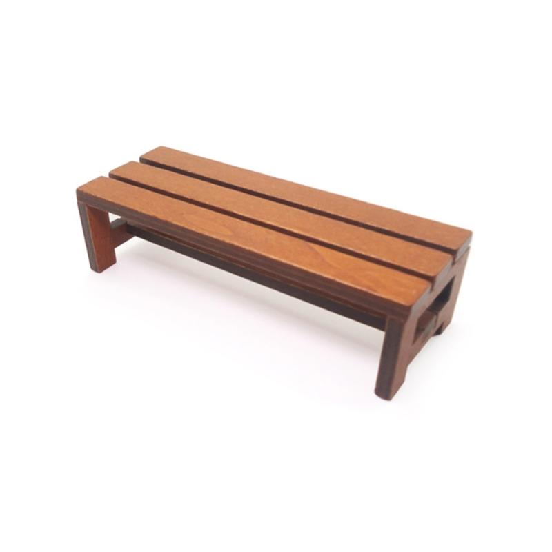 Wood Mini Benches Dollhouses Furniture Accessory Outdoor Use Safe for Children