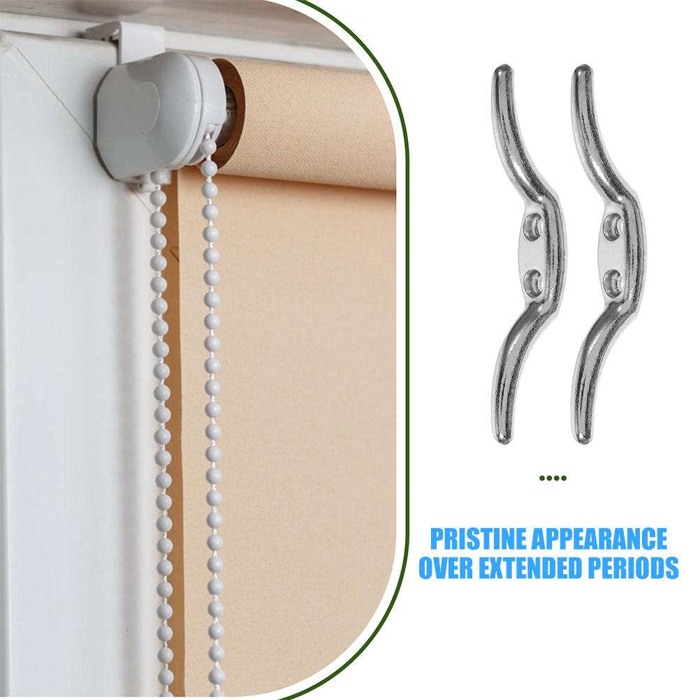 12Pcs Metal Blind Cord Cleats Heavy Duty Abrasion-Proof Cord Hooks for Vertical Blinds Roller Shades Window Treatments Safety