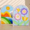 Irregular Shapes Wooden Rainbow Blocks Wood Irregular Puzzles  Preschool Learning