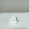 Cute White Dog Duck Statue Ornament, Funny Dog Shaped Duck Statue Home Desktop Decoration, Thanksgiving, Valentine's Day