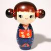 Kokeshi Gokigen c273 handgefertigte Figur Holzsouvenir hergestellt Japan handgefertigt Interieur Volksspielzeug traditionelles Handwerk Japanische Puppe Lächeln niedlich schön