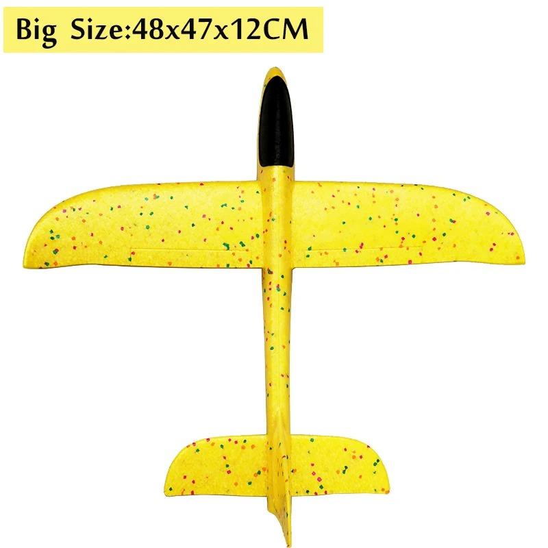 Hand Throwing Glider 18.9" Large Foam Airplane Toys - Outdoor Flying Toys for Kids Summer Gifts Sport Party Favors