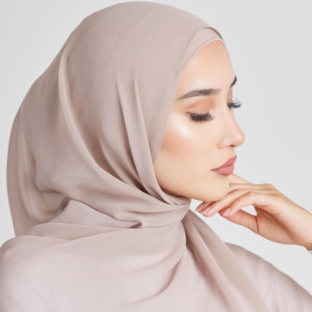 High Quality Premium Chiffon Scarf Stretchy Hijab Plain Head Scarves Women Hijab
