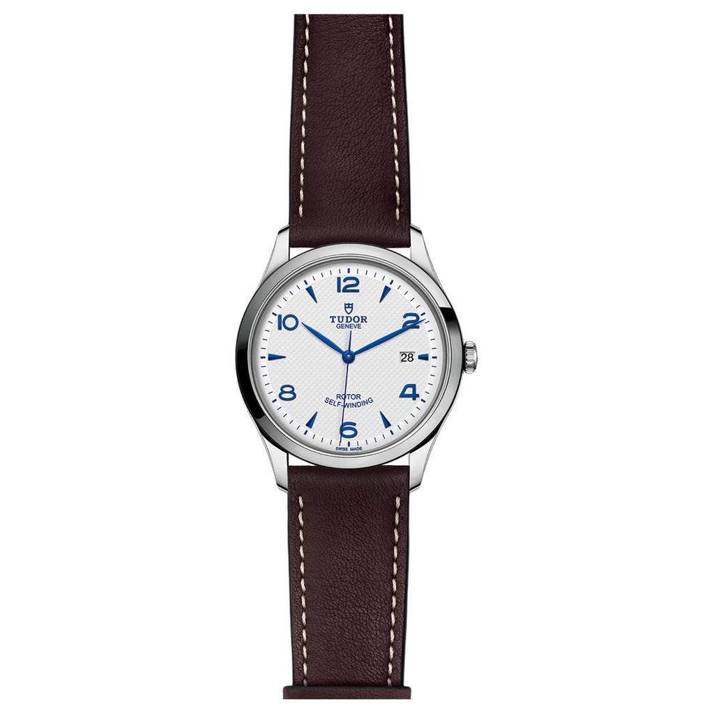 Tudor 1926 Serie Automatik Mechanisches Uhrwerk Datumsanzeige 41mm Weißes Zifferblatt Poliertes Stahlgehäuse Echtes Lederarmband Herrenuhren Schwarz M91650-0010