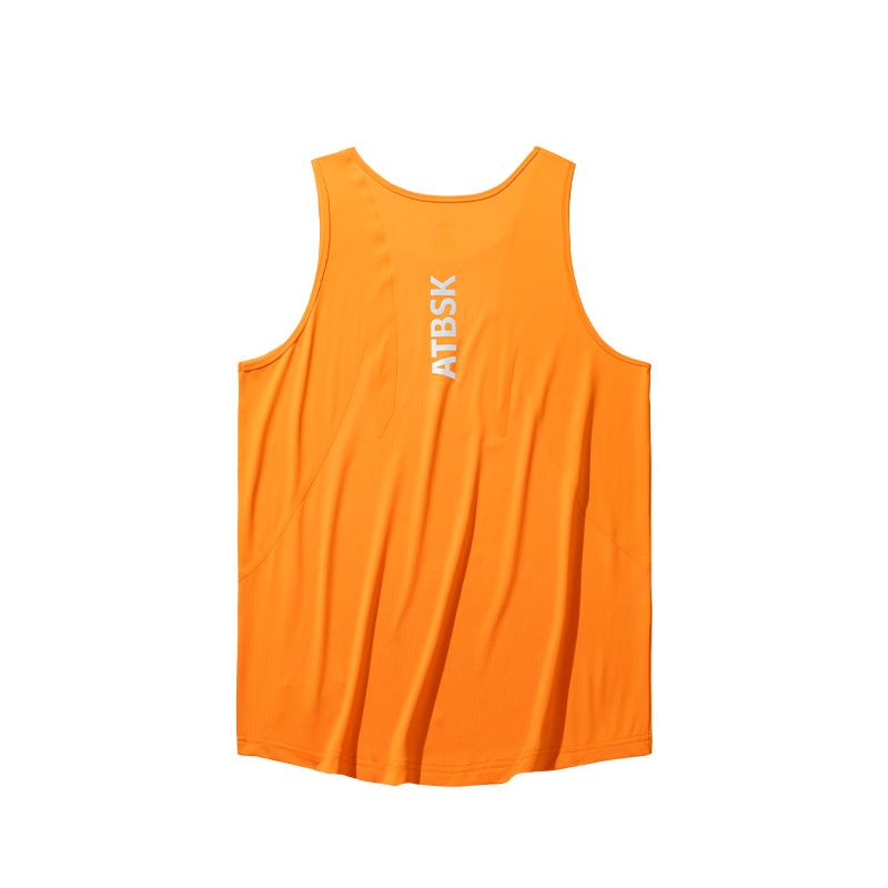 Anta Basketball Series Solid Color Logo Round Neck Comfortable Breathable Casual Basketball Vest Men Tops Sweet-Orange 952511101-3