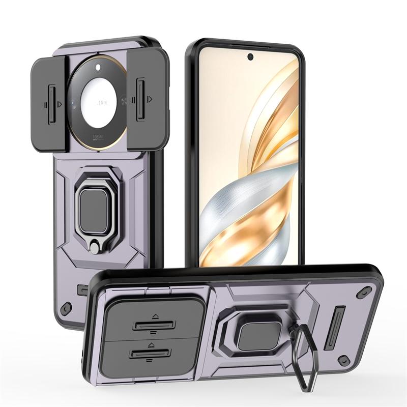 

For Honor X9C Smart Case Cover Honor X9C Smart Capas Bumper Lens Protective Ring Stander Holder Fundas Huawei Honor X9C Smart For Honor X9C Smart фиолетовый