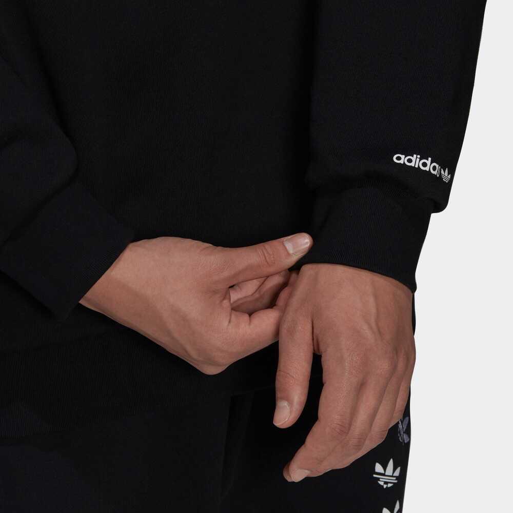 Adidas Originals Adicolor Shattered Trefoil Pullover Hoodie, Men's Streetwear Sweatshirt Black Multicolor H37732