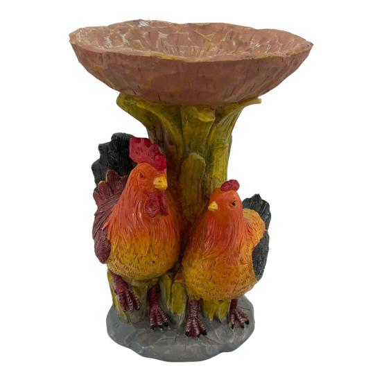Garden Birds Feeder Resin Statue Outdoor Patio Yard Lawn Free Standing Fairy