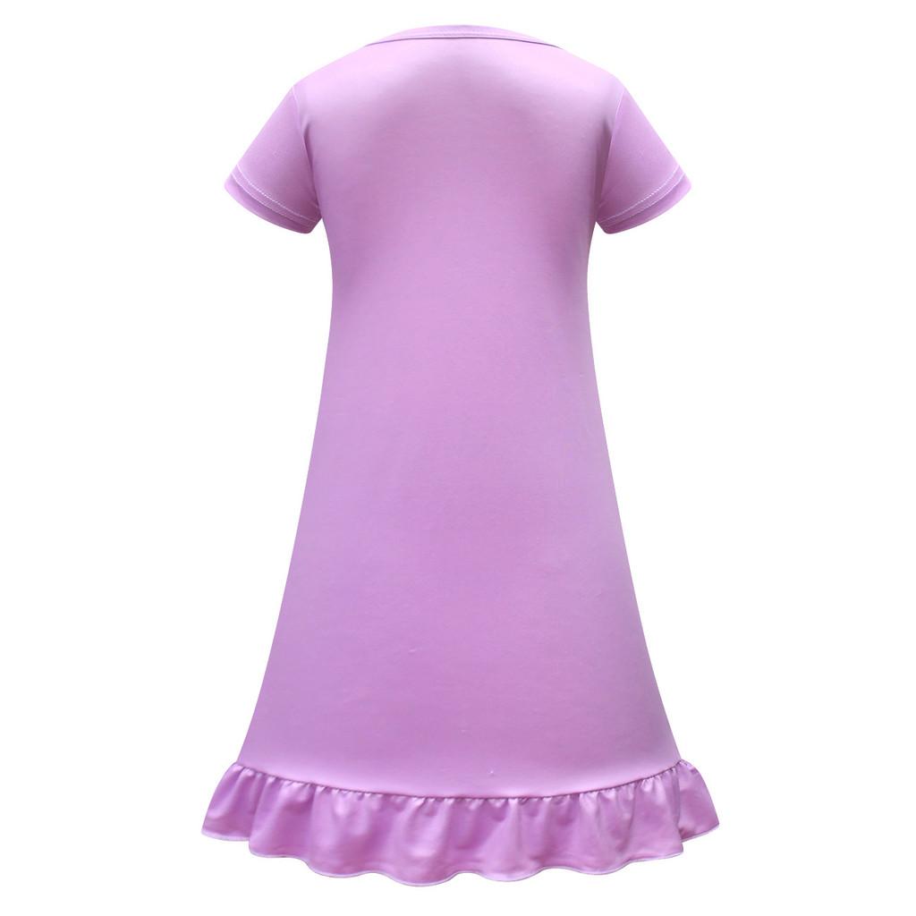 Vestito da bambina con stampa orsetto Mira a maniche corte
