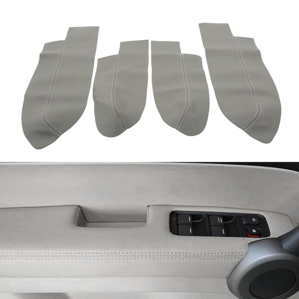 4Pcs/Set Car Front Rr Door Panel Armrest Cover Microfiber Lther Replacement for CRV 20072011
