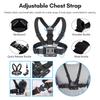 Sports Camera Accessory Set Chest Strap Mount + Head Strap + Neck Holder + Phone Holder for Cycle Hiking Boating Travel