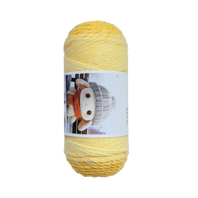 5-Ply Colored Combed Cotton Baby Yarn for Hand-Knitting and DIY Crochet Projects, Ideal for Flower Bouquets and Medium-Thickness Blankets